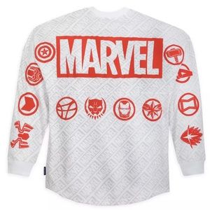 Disney Parks Marvel Avengers Logo Spirit Jersey Shirt Size Adult Large